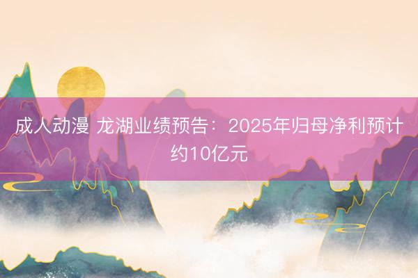 成人动漫 龙湖业绩预告：2025年归母净利预计约10亿元