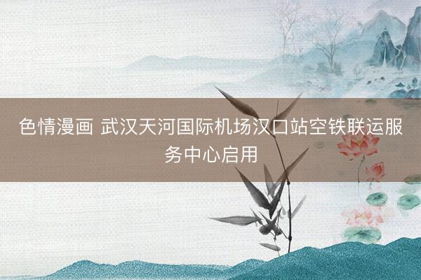 色情漫画 武汉天河国际机场汉口站空铁联运服务中心启用