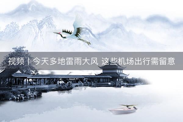 视频丨今天多地雷雨大风 这些机场出行需留意