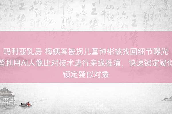 玛利亚乳房 梅姨案被拐儿童钟彬被找回细节曝光：民警利用AI人像比对技术进行亲缘推演，快速锁定疑似对象