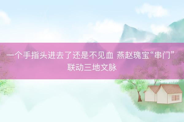 一个手指头进去了还是不见血 燕赵瑰宝“串门” 联动三地文脉